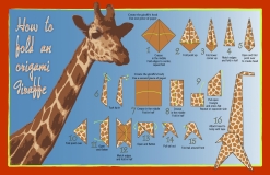 Giraffe origami poster