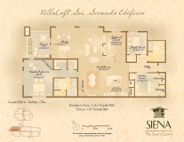 Siena floorplan -brochure page for Siena community development in Denver, CO